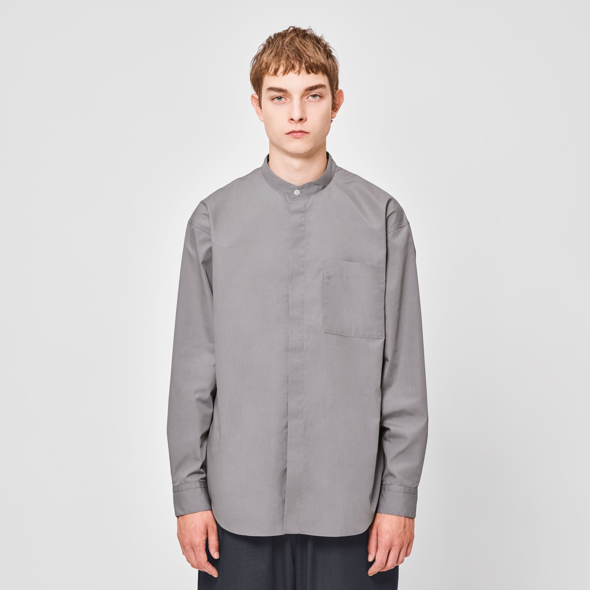 VIB UNIFORM Band Collar Shirt – VIBTEX